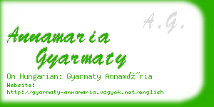 annamaria gyarmaty business card